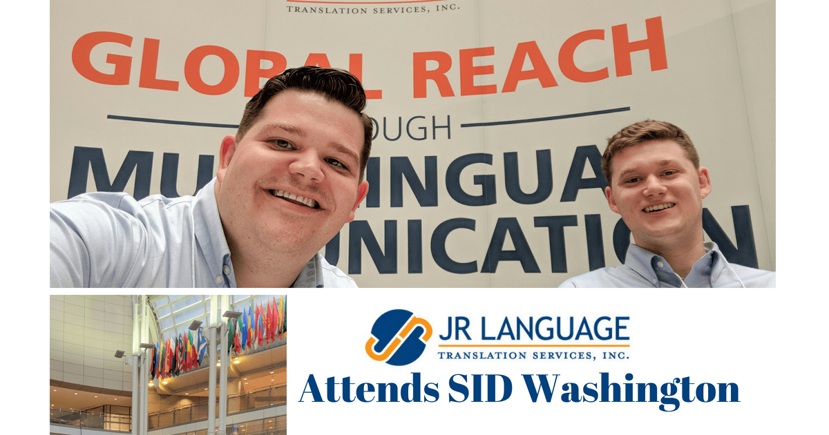 JR Language Translation at the SID conference in Washington, DC.